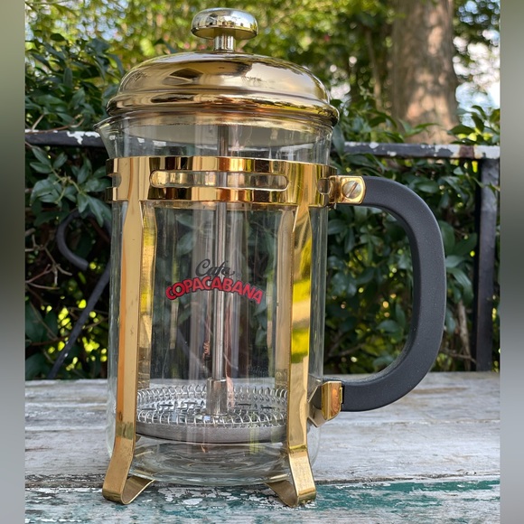Cafe Copacabana Glass French coffee press gold - Picture 2 of 13